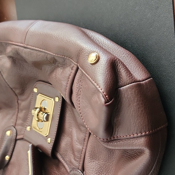 B. Makowski Brown large leather handbag - Picture 13 of 16